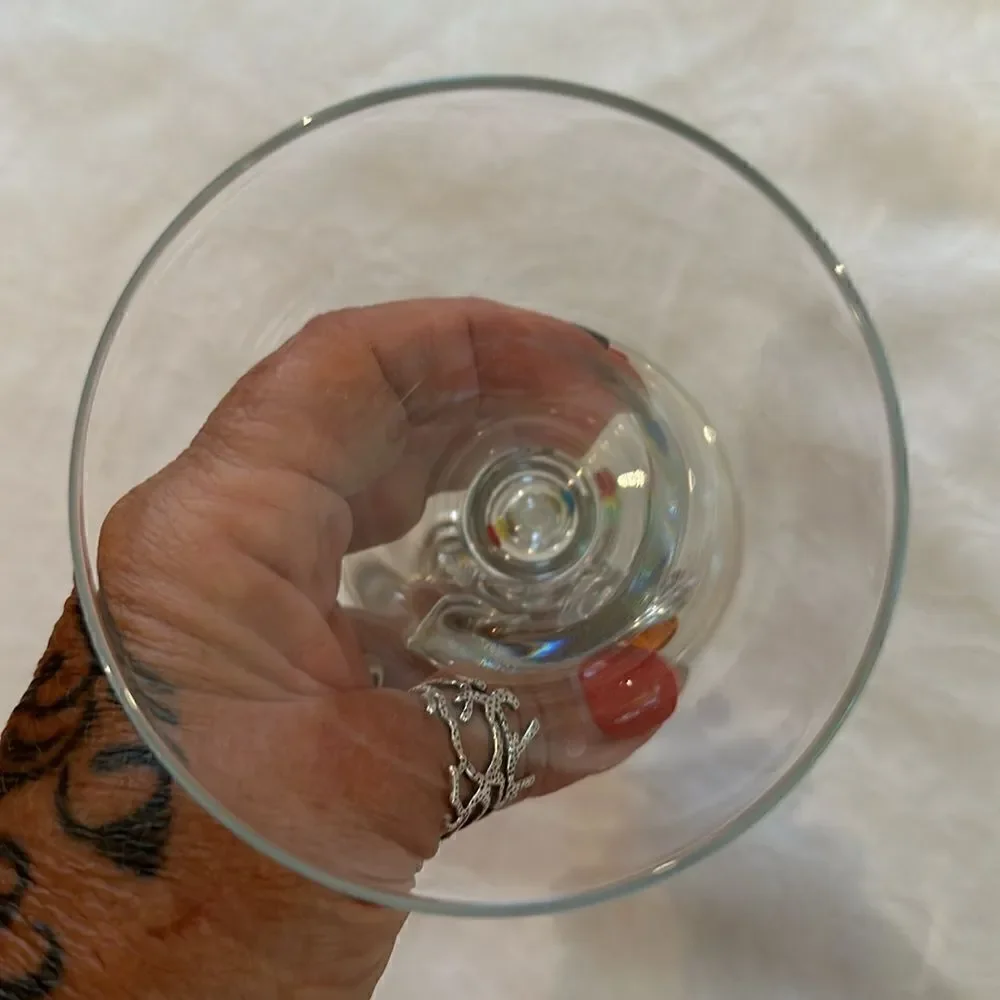 Wine Beverage Goblet Hand Crafted Silver Wire Wrapped Jewels Artisan